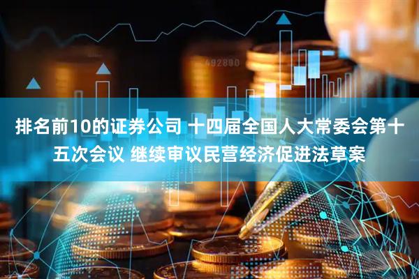 排名前10的證券公司 十四屆全國人大常委會第十五次會議 繼續審議民營經濟促進法草案